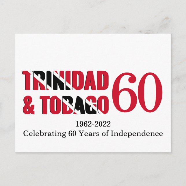 Cartão Postal TRINIDAD TOBAGO 60º Aniversário Independência (Frente)