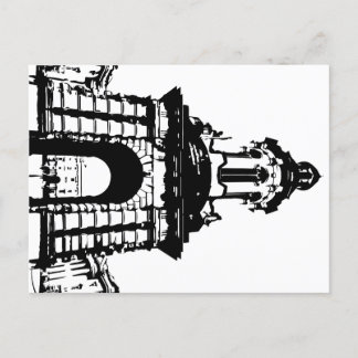 Cartão Postal Trinity College Dublin Campanile, Black and White