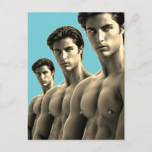 Cartão Postal Triple Hunks