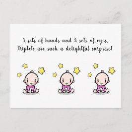 Cartão Postal triplos de placas de parabéns, triplos recém-nasci