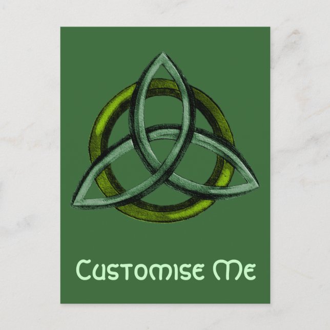 Cartão Postal Triquetra (verde) (Frente)