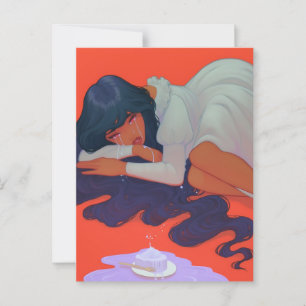 Cartão Postal Triste Mulher