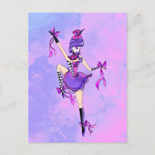 Cartão Postal Trixie a Palhaça Personalizada - Nuvens Cor-de-Ros