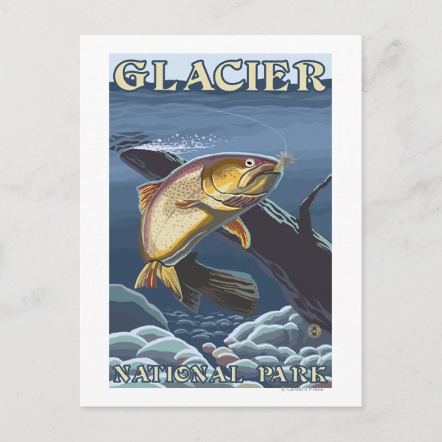 Cartão Postal Troço De Pesca De Trutas (Frente)