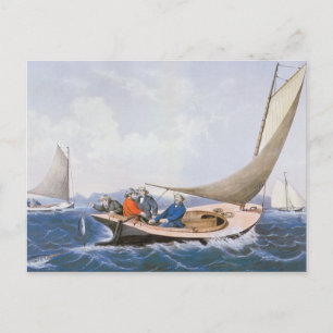 Cartão Postal Trolando para Blue Fsh da Costa do Maine