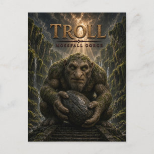 Cartão Postal Troll Mossfall Gorge Cinema Escuro
