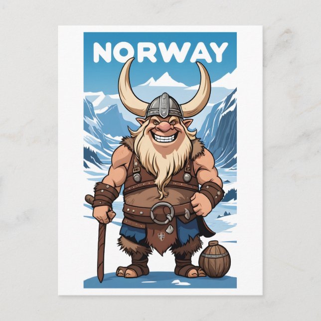 Cartão Postal Troll Norueguês (Frente)