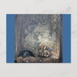 Cartão Postal Troll segurando filho