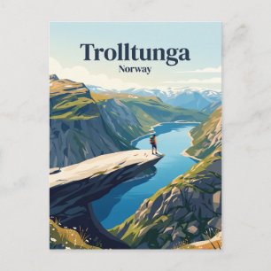 Cartão Postal Trolltunga Noruega