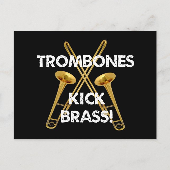 Cartão Postal Trombones Kick Brass! (Frente)
