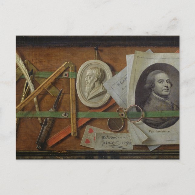 Cartão Postal Trompe l'Oeil, 1785 (Frente)