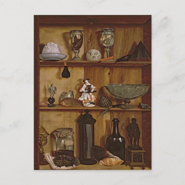 Cartão Postal Trompe l'Oeil com uma Estatueta de Hércules (Frente)