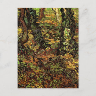 Cartão Postal troncos de árvores com hera por Vincent van Gogh