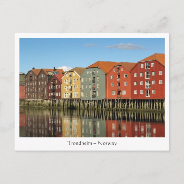 Cartão Postal Trondheim Noruega (Frente)