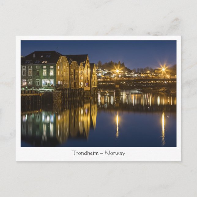 Cartão Postal Trondheim Noruega (Frente)