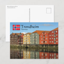 Cartão postal Trondheim Norway