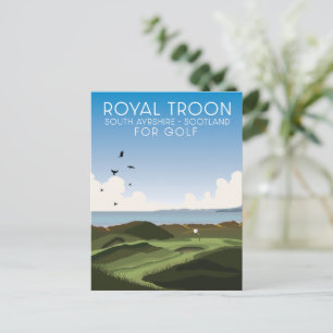 Cartão Postal Troon South Ayrshire Escócia Golfe