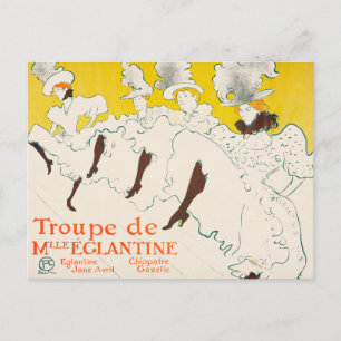 Cartão Postal Tropa de Mademoiselle Eglantine, Toulouse Lautrec