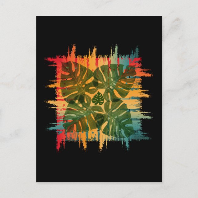 CARTÃO POSTAL TROPICAL DE FOLHA DO SOL (Frente)