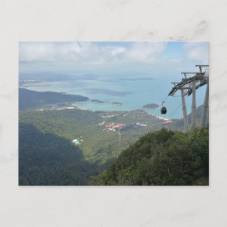 Cartão Postal Tropical Island Panorama with Cable Car