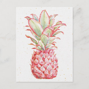 Cartão Postal Tropical Pink Pineapple