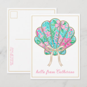 Cartão Postal Tropical Preparado Concha Personalizada