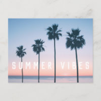 Tropical Summer Vibes Rosa e Azul Palmeira Sunset