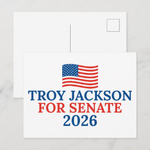 Cartão Postal Troy Jackson para Senado Eleição 2026 no Maine