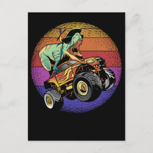 Cartão Postal Truck Boys Monstros do Trex Monster
