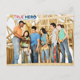 Cartão postal True Hero com foto da equipe do pro
