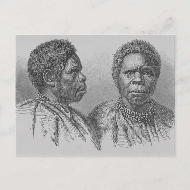 Cartão Postal Truganina, a última mulher da Tasmânia (Frente)