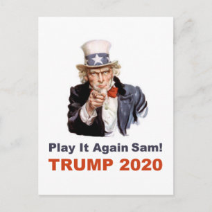 Cartão Postal Trump 2020 Jogue de novo Sam popular