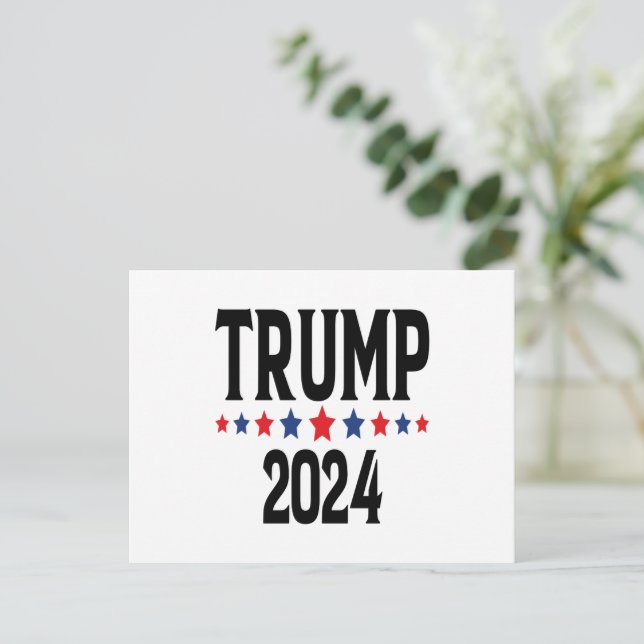 Cartão postal Trump 2024 (Em pé/Frente)