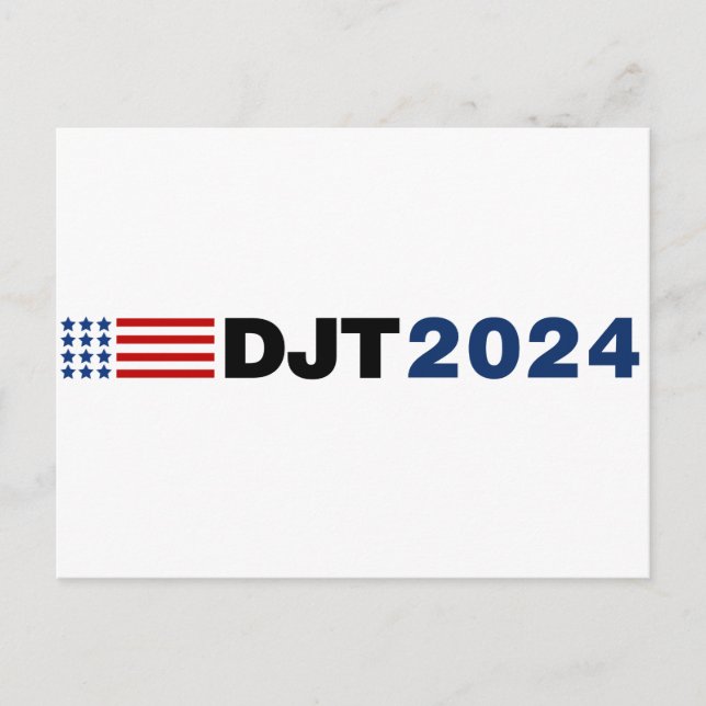 Cartão Postal Trump 2024 DJT (Frente)