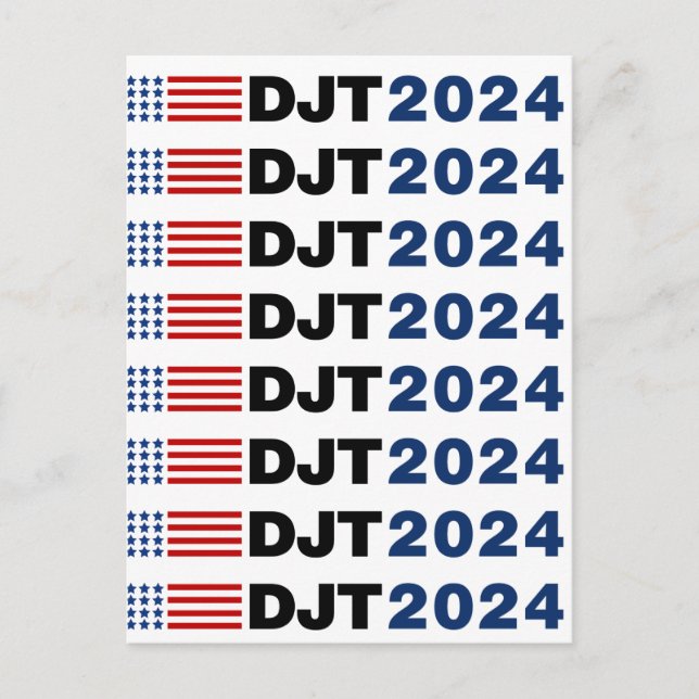 Cartão Postal Trump 2024 DJT (Frente)