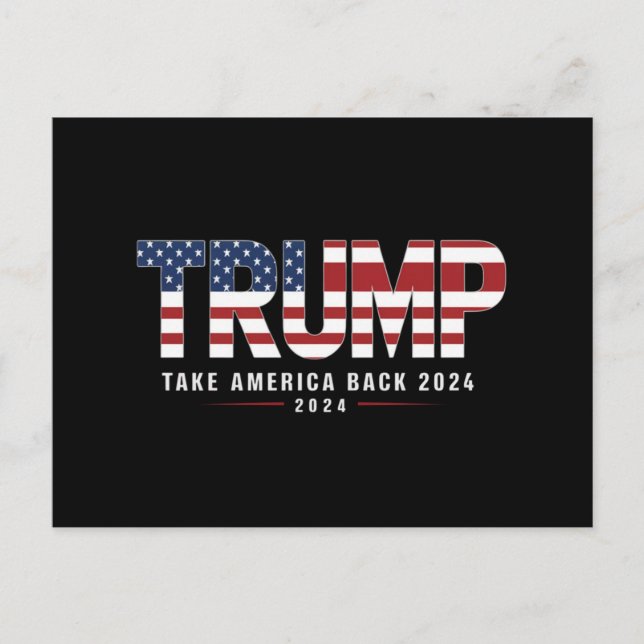 Cartão Postal Trump 2024 Retire os presentes americanos de 2024 (Frente)