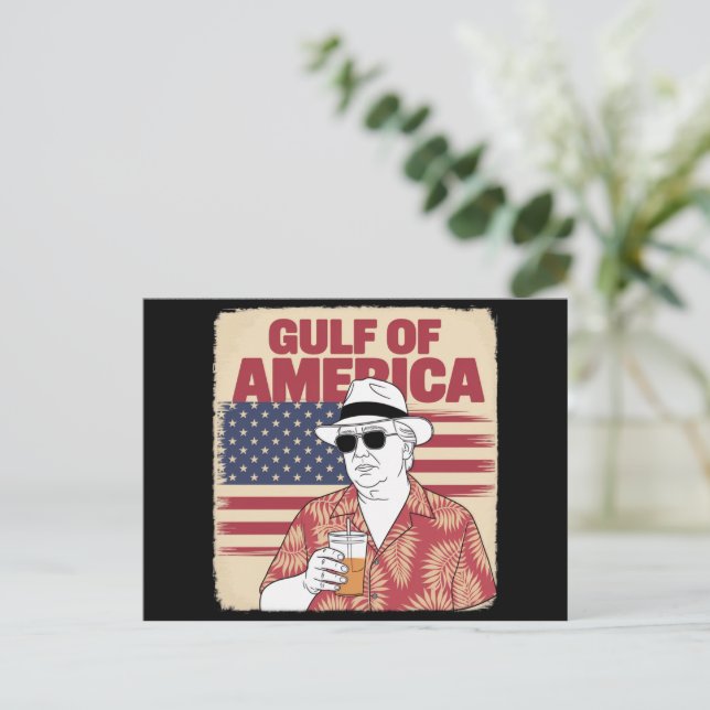 Cartão Postal Trump America's Golfo do México Presidente Trump (Em pé/Frente)