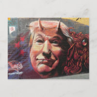 Trump como Fork-Tongued Devil Grafite Wall Art