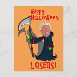 Cartão Postal Trump como Grim Reaper Halloween