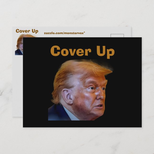 Cartão Postal Trump/Cover Up Postcard (Frente/Verso)