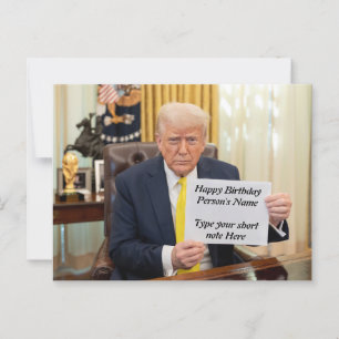 Cartão Postal Trump Deseja Feliz, Aniversário ou Evento 
