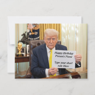 Cartão Postal Trump Deseja Feliz, Aniversário ou Evento