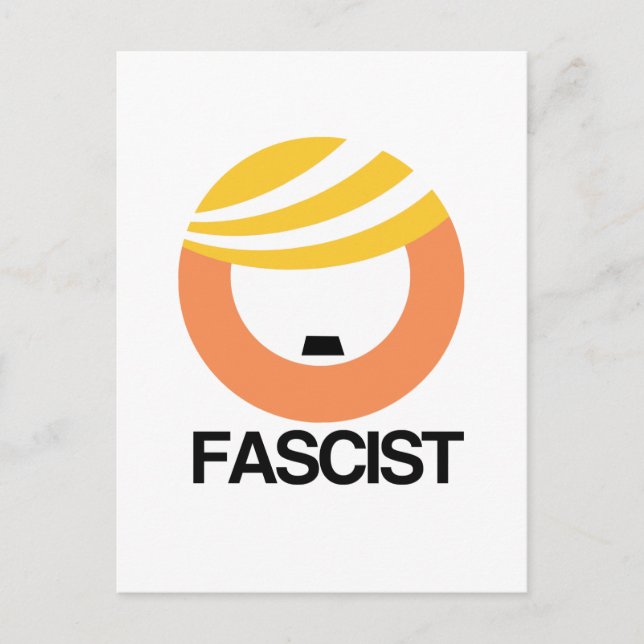 Cartão Postal Trump é fascista (Frente)