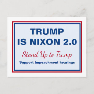 Cartão Postal Trump é Nixon 2.0 para cima até Trump Impeachmen