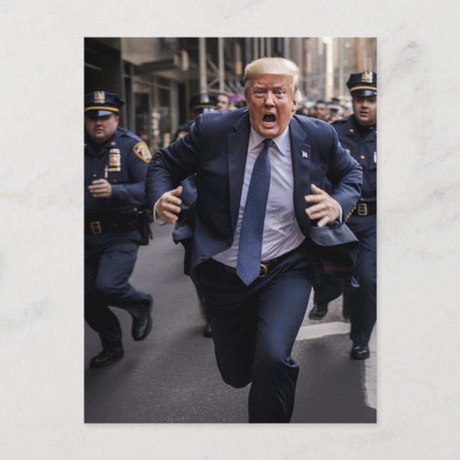 Cartão Postal Trump Funciona Engraçado Pela Polícia (Frente)