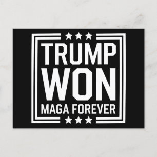 Cartão Postal Trump ganhou a 47ª eleição presidencial dos EUA Ma