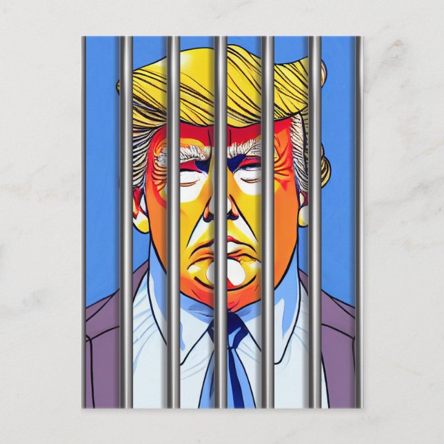 Cartão Postal Trump in Jail Postar Card, tamanho: Cartão-postal  (Frente)