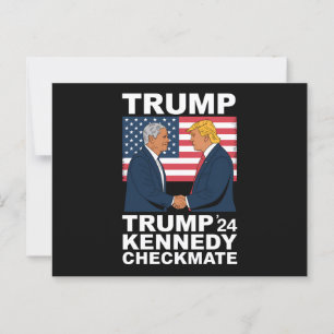 Cartão Postal Trump Kennedy Checkmate 2024 Vote Trump Kennedy