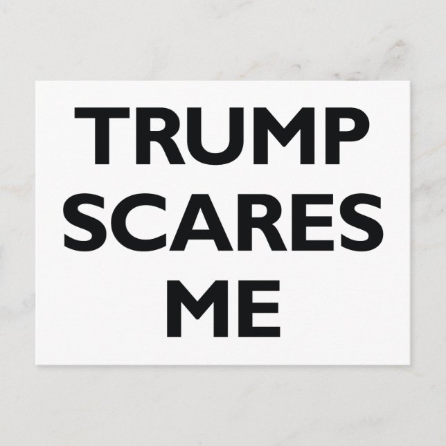 Cartão Postal Trump Me Assusta (Frente)
