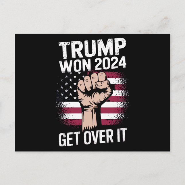 Cartão Postal Trump Nós Ganhamos Inauguração 47 Presidente dos E (Frente)